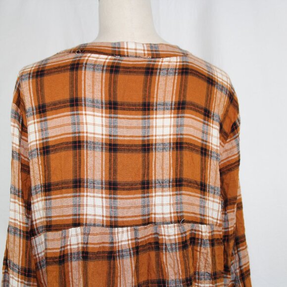 JANE + DELANEY Oversized Plaid Button Down Top Size Large NWT - Picture 5 of 11